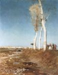 I pioppi - 1870  Olio su tavola, 40x32  - Collezione privata
